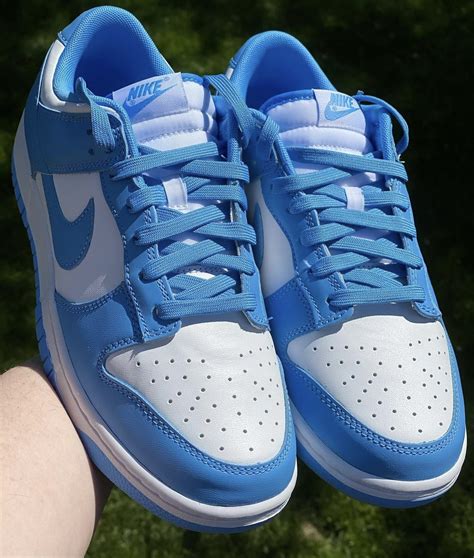 blue Nike sneakers